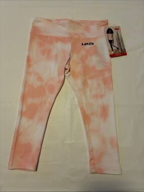 Levi's Pink and White Tie-Dye Leggings for Kids